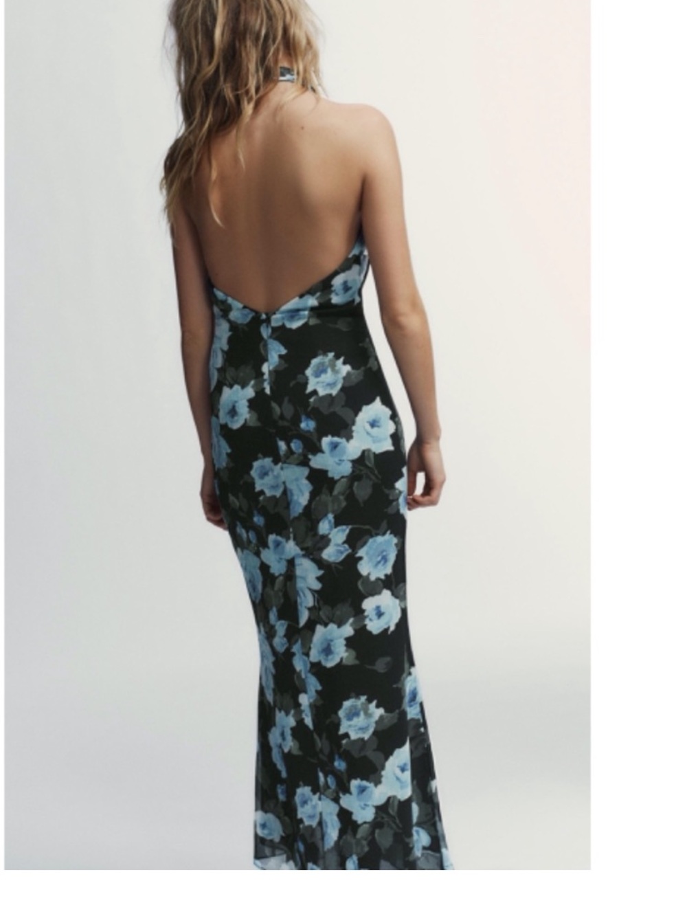 LONG FLORAL PRINT DRESS WITH KNOT DETAIL, Zara women - Picture 2 of 4